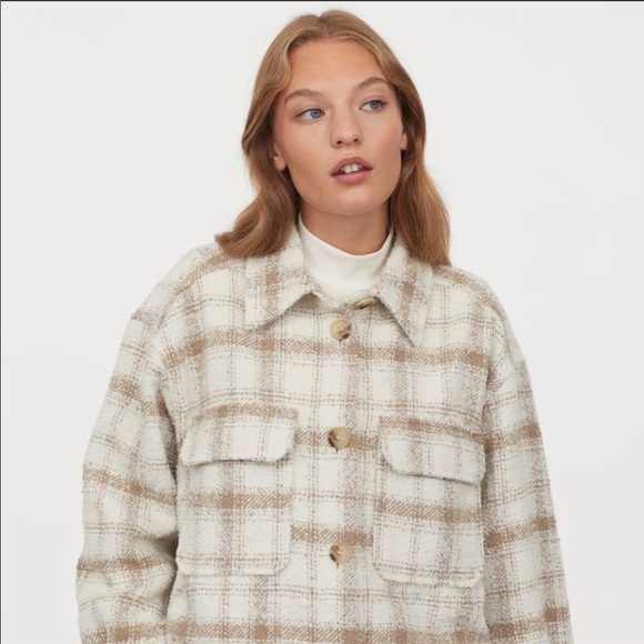 H&M Plaid Shirt Jacket Shacket - Picture 4 of 4
